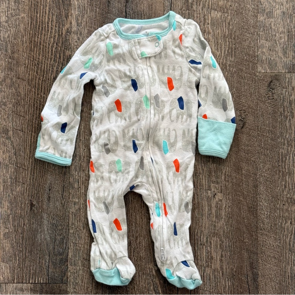 Grey and Blue Elephant Footie (Bundle!)